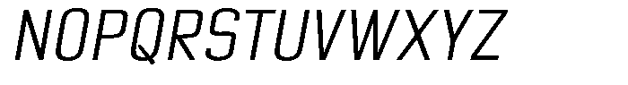 Giselax Light Semi Expanded Slanted Font UPPERCASE