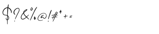 Gistesy Signature Font OTHER CHARS