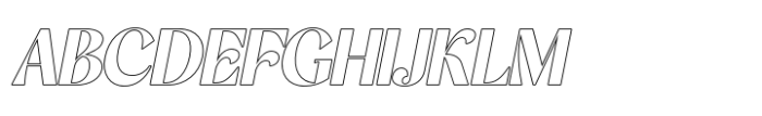 Gistra Italic Outline Font UPPERCASE