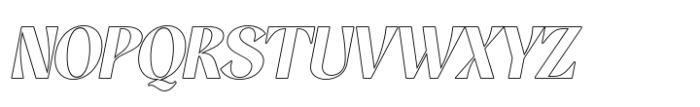Gistra Italic Outline Font UPPERCASE