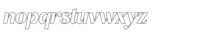 Gistra Italic Outline Font LOWERCASE