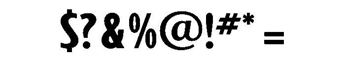 GilmoreSans ExtraCondensedExtraBold Font OTHER CHARS