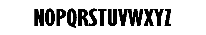 GilmoreSans ExtraCondensedExtraBold Font LOWERCASE