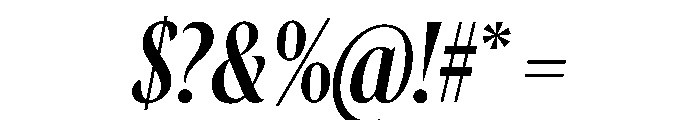 Gingrich Deck Italic Font OTHER CHARS