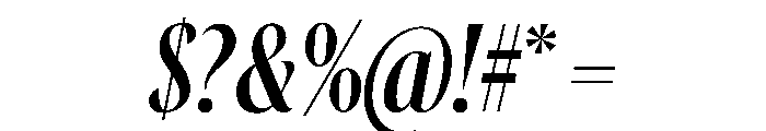 Gingrich Headline Italic Font OTHER CHARS