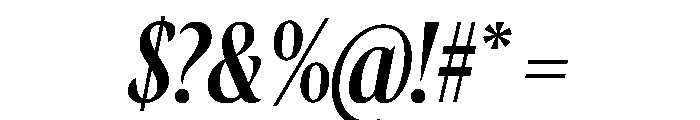 Gingrich Small Italic Font OTHER CHARS