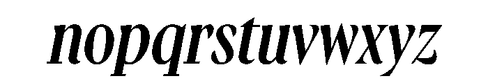 Gingrich Small Italic Font LOWERCASE
