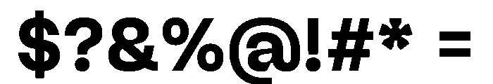 Ginka Bold Font OTHER CHARS
