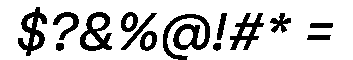 Ginka BookItalic Font OTHER CHARS