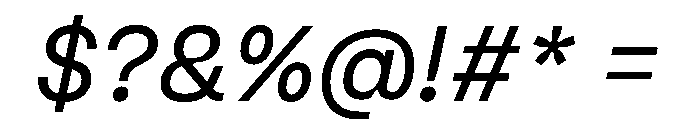 Ginka Italic Font OTHER CHARS