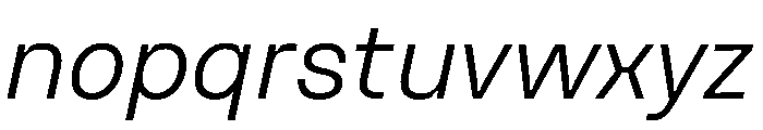 Ginka LightItalic Font LOWERCASE