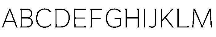 GiparanGX ExtraLight Instance Font UPPERCASE