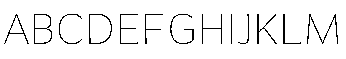 GiparanGX Thin Instance Font UPPERCASE