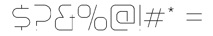 Gia UltraLite Font OTHER CHARS