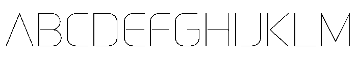 Gia UltraLite Font UPPERCASE