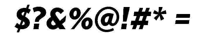 Gibbs Black Italic Font OTHER CHARS