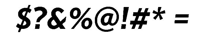 Gibbs Bold Italic Font OTHER CHARS