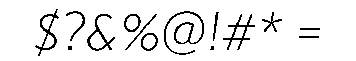 Gibbs Light Italic Font OTHER CHARS