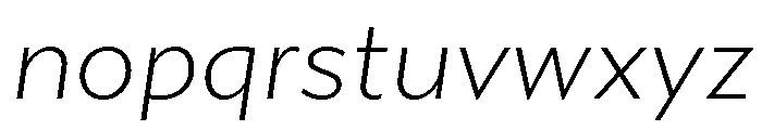 Gibbs Light Italic Font LOWERCASE