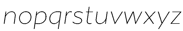 Gibbs Thin Italic Font LOWERCASE