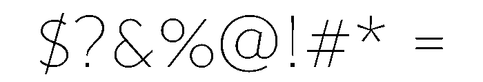 Gibbs Thin Font OTHER CHARS