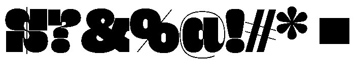 Gigantic Regular Font OTHER CHARS