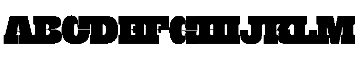 Gigantic Regular Font UPPERCASE