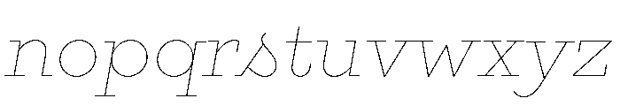 Gist Line Extra Light Font LOWERCASE