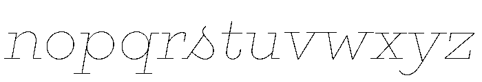 Gist Line Light Font LOWERCASE