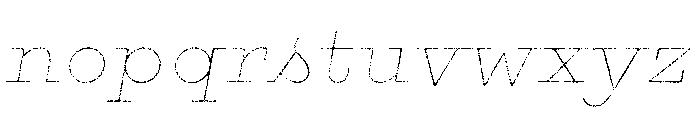 Gist Lo Res Rough Black Line Font LOWERCASE