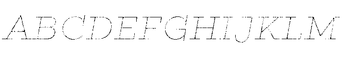 Gist Lo Res Rough Extra Bold Line Font UPPERCASE
