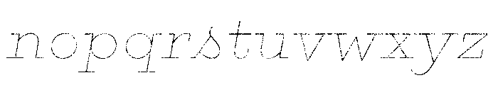 Gist Lo Res Rough Extra Bold Line Font LOWERCASE