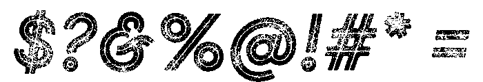 Gist Lo Res Rough Extra Bold Three Font OTHER CHARS