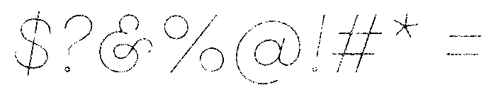 Gist Lo Res Rough Light Line Font OTHER CHARS