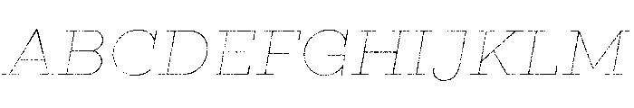 Gist Lo Res Rough Light Line Font UPPERCASE