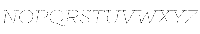 Gist Lo Res Rough Light Line Font UPPERCASE