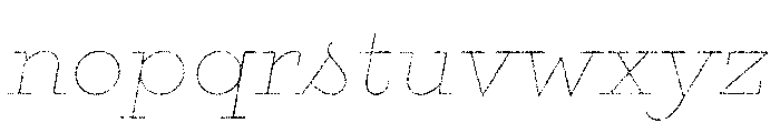 Gist Lo Res Rough Light Line Font LOWERCASE