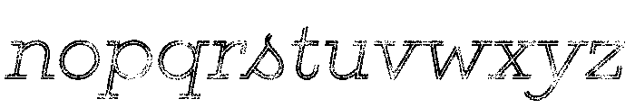 Gist Lo Res Rough Light Three Font LOWERCASE