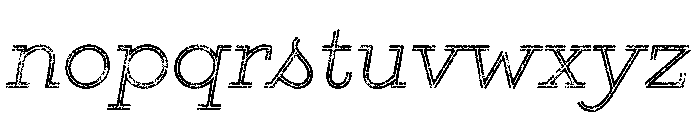 Gist Lo Res Rough Light Two Font LOWERCASE