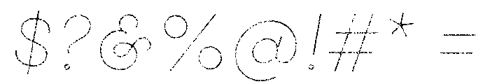 Gist Lo Res Rough Regular Line Font OTHER CHARS