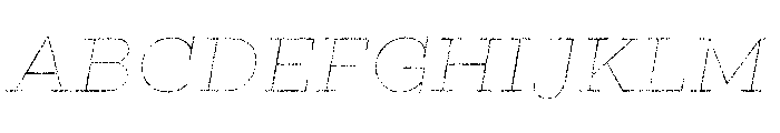 Gist Lo Res Rough Regular Line Font UPPERCASE
