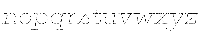 Gist Lo Res Rough Regular Line Font LOWERCASE