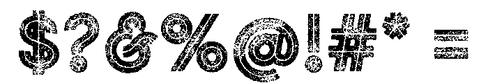 Gist Lo Res Rough Upright Black Three Font OTHER CHARS