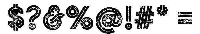 Gist Lo Res Rough Upright Black Two Font OTHER CHARS