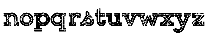 Gist Lo Res Rough Upright Black Two Font LOWERCASE