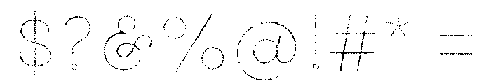 Gist Lo Res Rough Upright Bold Line Font OTHER CHARS