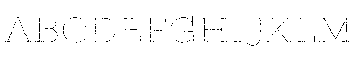 Gist Lo Res Rough Upright Bold Line Font UPPERCASE