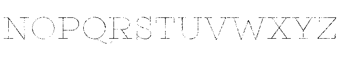 Gist Lo Res Rough Upright Bold Line Font UPPERCASE