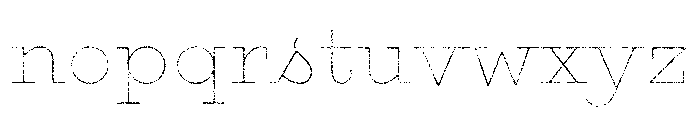 Gist Lo Res Rough Upright Bold Line Font LOWERCASE