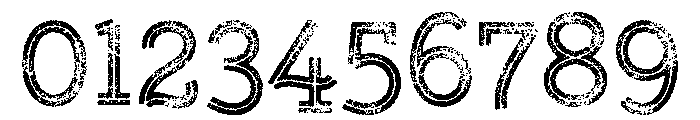 Gist Lo Res Rough Upright Bold Three Font OTHER CHARS